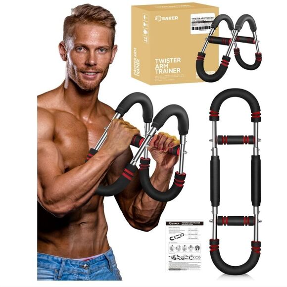 🆕🏋🏽‍♀️Saker Twister Arm Trainer - Blk/Red, 70 - 110 lbs - Picture 1 of 9